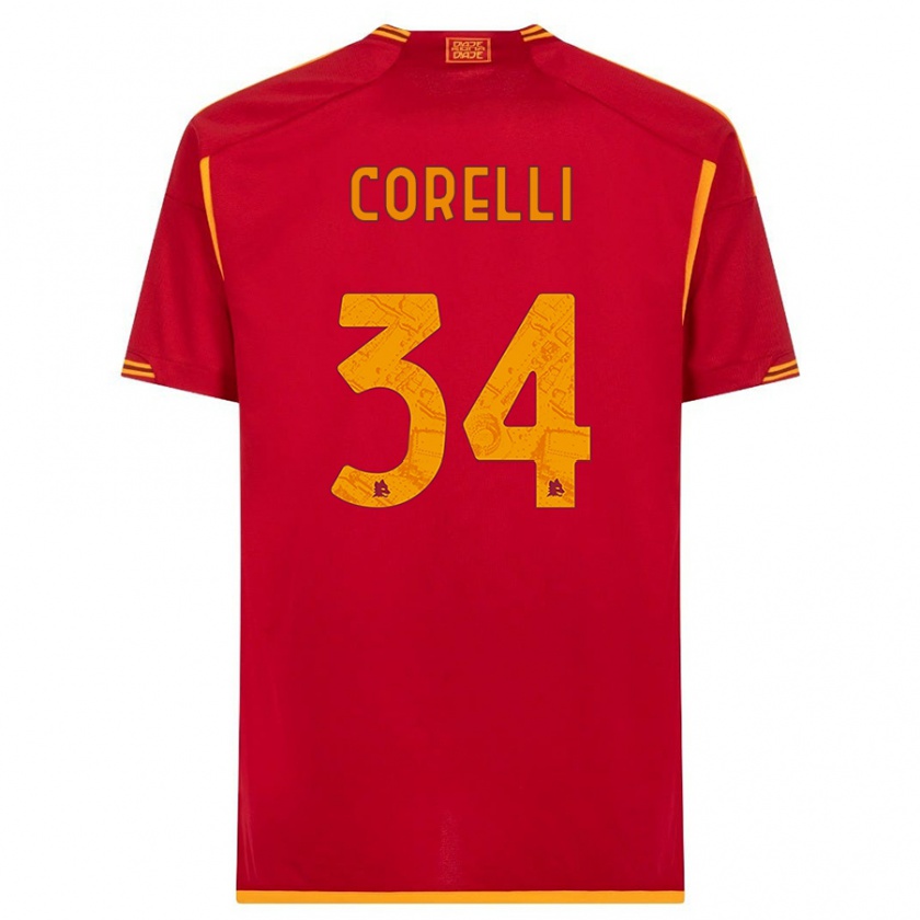 Kandiny Herren Alice Corelli #34 Rot Heimtrikot Trikot 2023/24 T-Shirt
