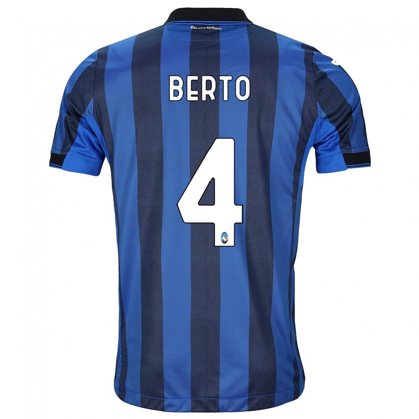 Kandiny Herren Gabriele Berto #4 Schwarz Blau Heimtrikot Trikot 2023/24 T-Shirt