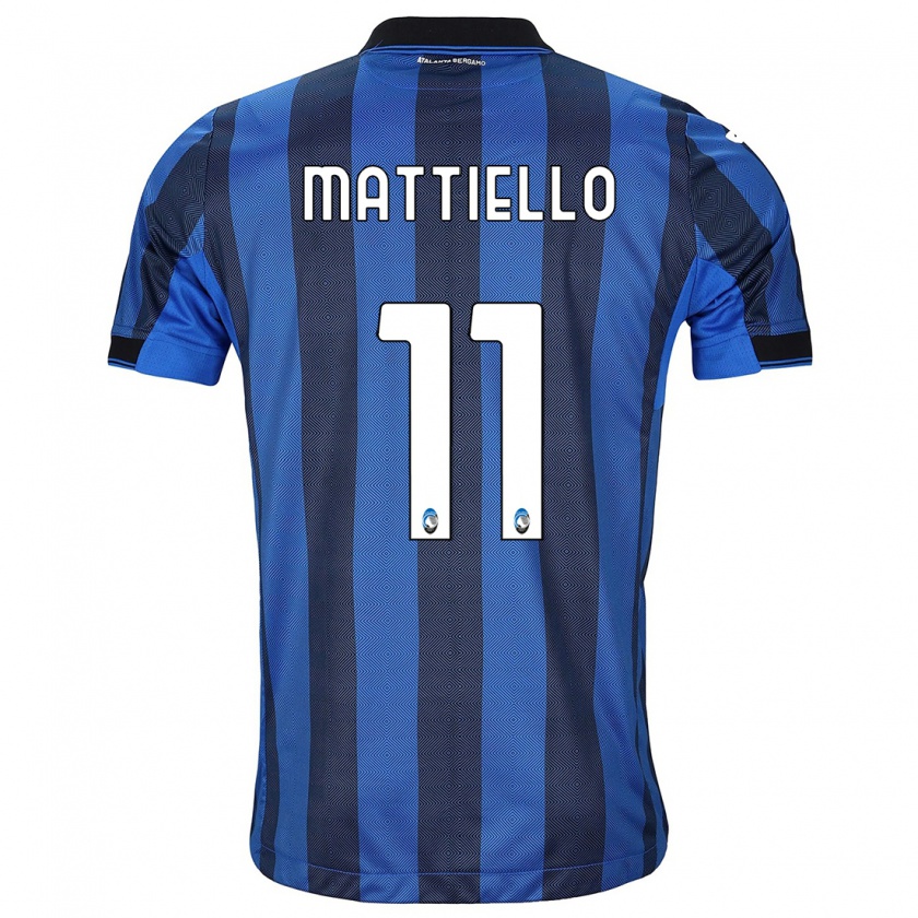 Kandiny Herren Federico Mattiello #11 Schwarz Blau Heimtrikot Trikot 2023/24 T-Shirt