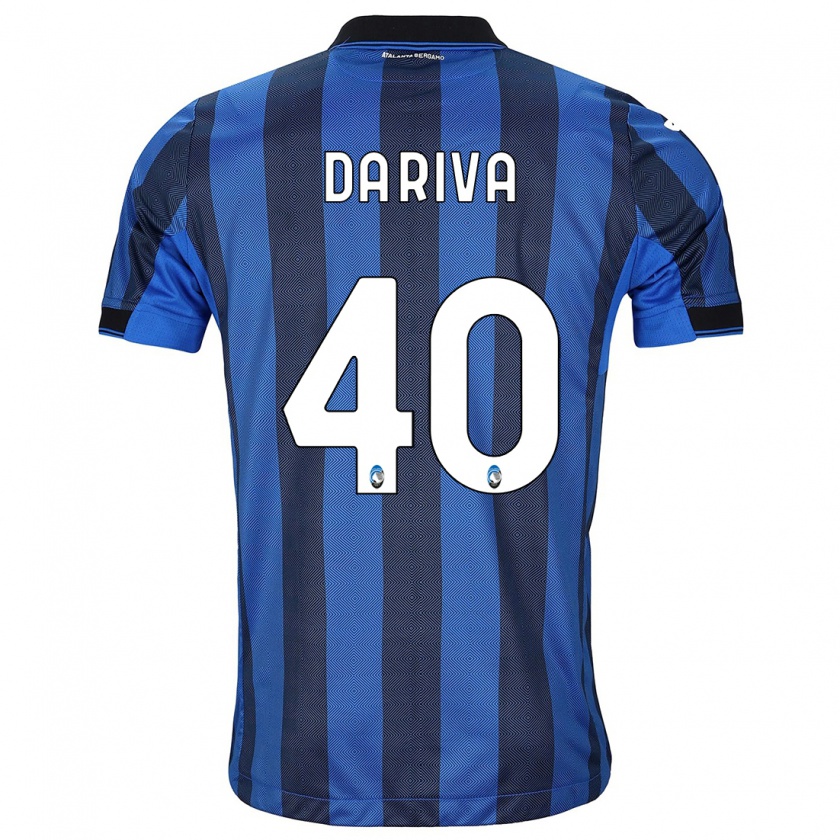 Kandiny Herren Jacopo Da Riva #40 Schwarz Blau Heimtrikot Trikot 2023/24 T-Shirt