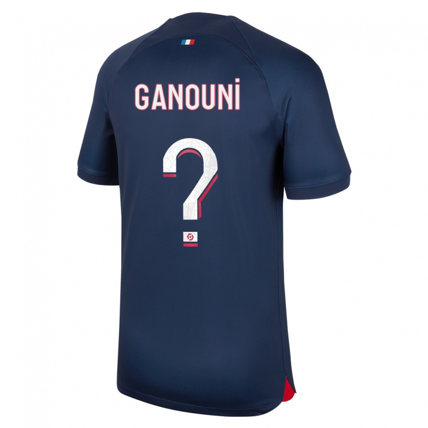 Kandiny Herren Mehdi Ganouni #0 Blau Rot Heimtrikot Trikot 2023/24 T-Shirt