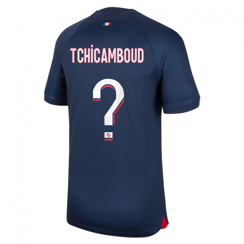 Kandiny Herren Queyrell Tchicamboud #0 Blau Rot Heimtrikot Trikot 2023/24 T-Shirt