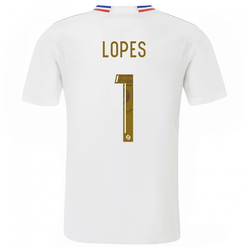 Kandiny Herren Anthony Lopes #1 Weiß Heimtrikot Trikot 2023/24 T-Shirt