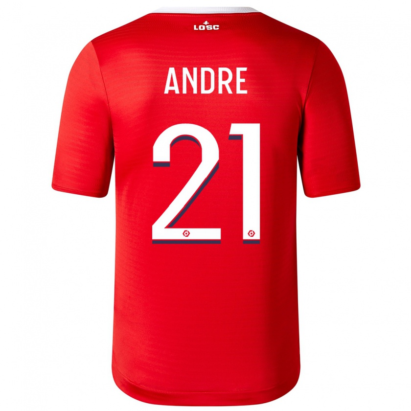 Kandiny Herren Benjamin André #21 Rot Heimtrikot Trikot 2023/24 T-Shirt