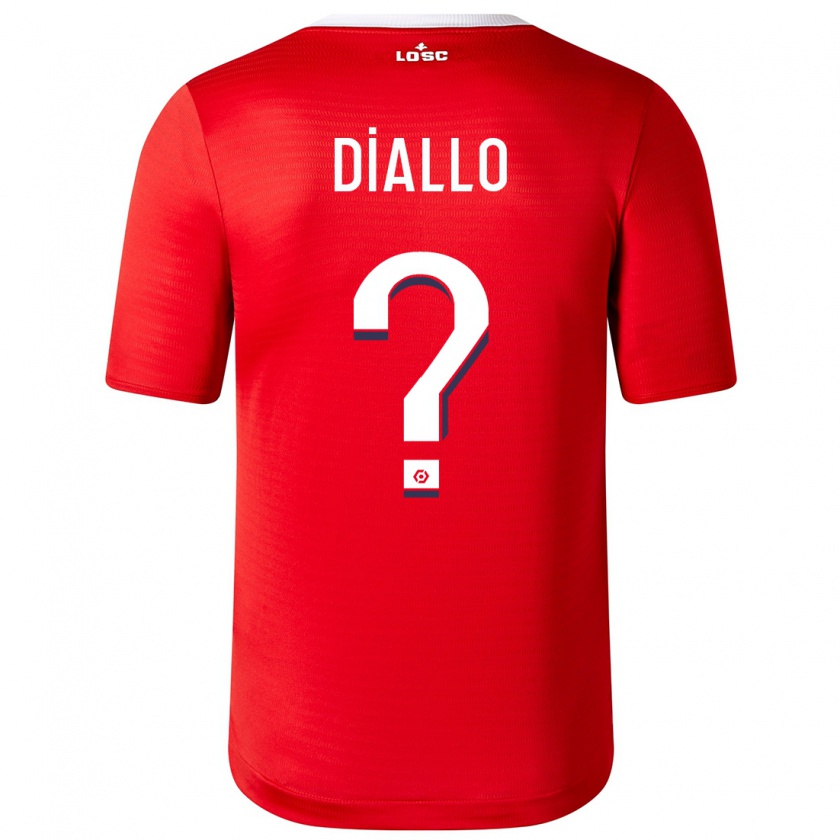 Kandiny Herren Alpha Diallo #0 Rot Heimtrikot Trikot 2023/24 T-Shirt