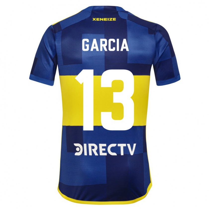 Kandiny Herren Javier García #13 Dunkelblau Gelb Heimtrikot Trikot 2023/24 T-Shirt