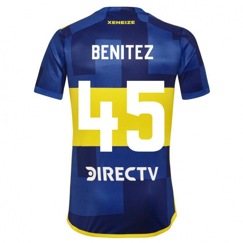 Kandiny Herren Mauricio Benítez #45 Dunkelblau Gelb Heimtrikot Trikot 2023/24 T-Shirt