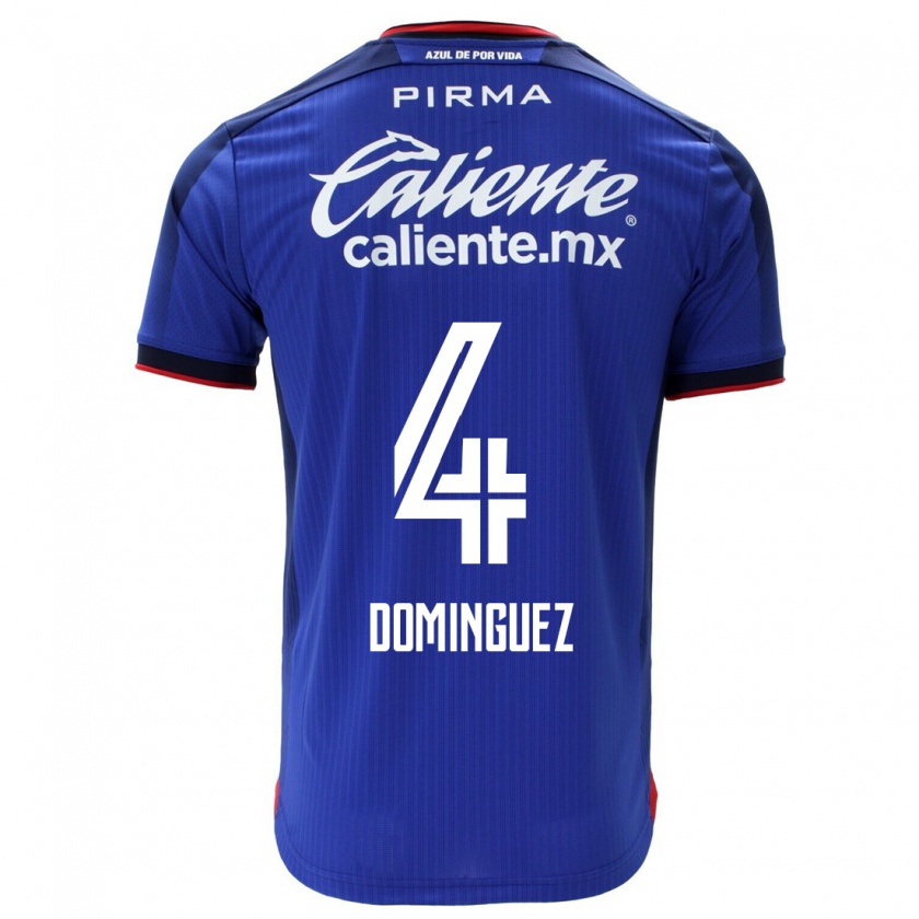 Kandiny Herren Julio Cesar Dominguez #4 Blau Heimtrikot Trikot 2023/24 T-Shirt