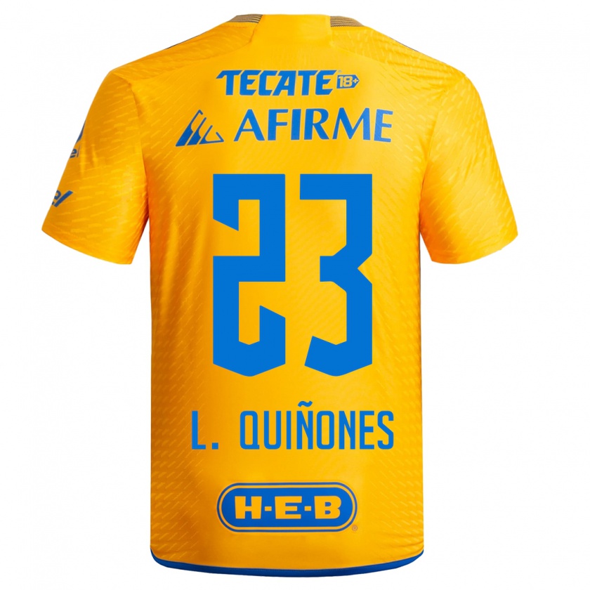 Kandiny Herren Luis Quiñones #23 Gelb Heimtrikot Trikot 2023/24 T-Shirt