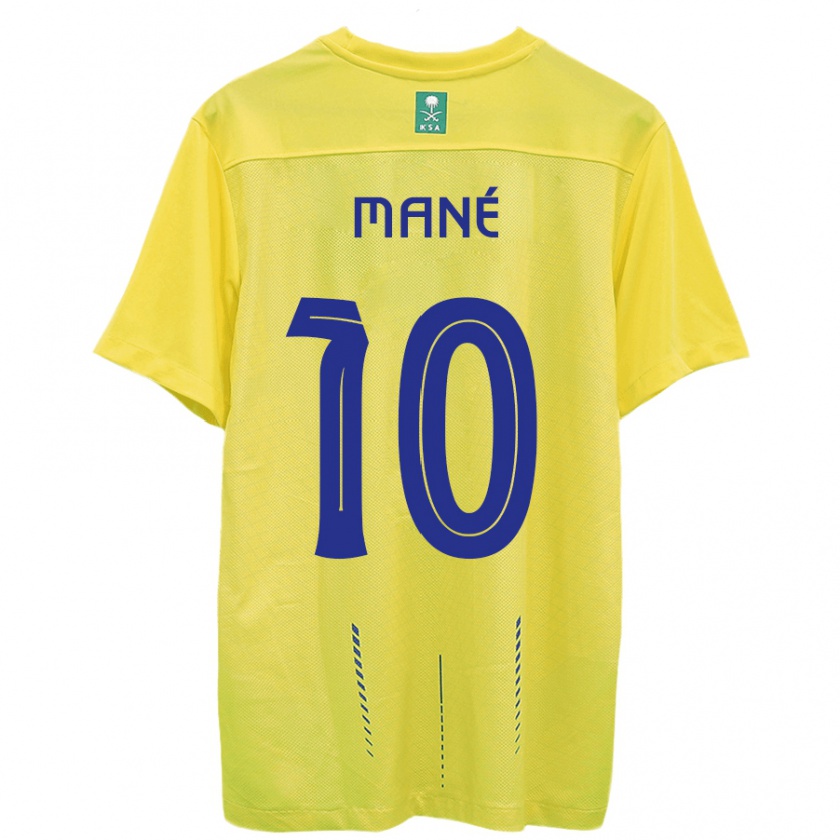 Kandiny Herren Sadio Mané #10 Gelb Heimtrikot Trikot 2023/24 T-Shirt