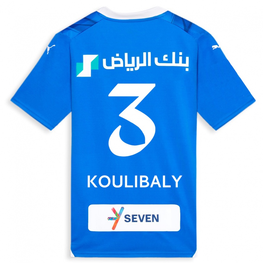 Kandiny Herren Kalidou Koulibaly #3 Blau Heimtrikot Trikot 2023/24 T-Shirt