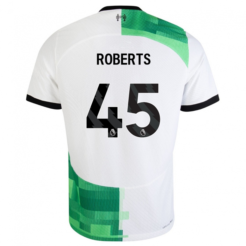 Kandiny Herren Iwan Roberts #45 Weiß Grün Auswärtstrikot Trikot 2023/24 T-Shirt