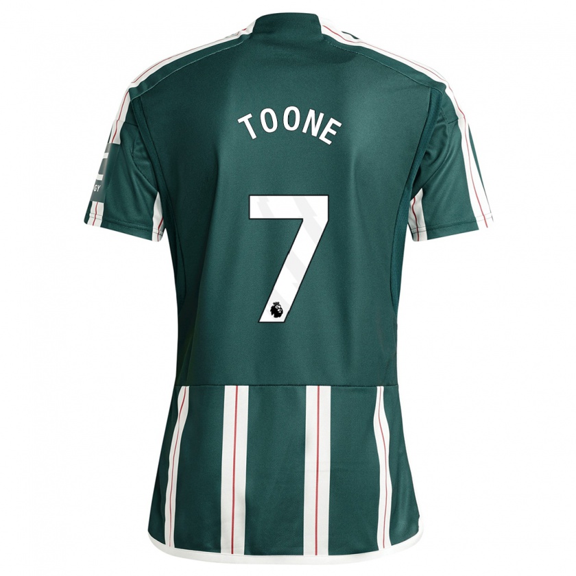 Kandiny Herren Ella Toone #7 Dunkelgrün Auswärtstrikot Trikot 2023/24 T-Shirt