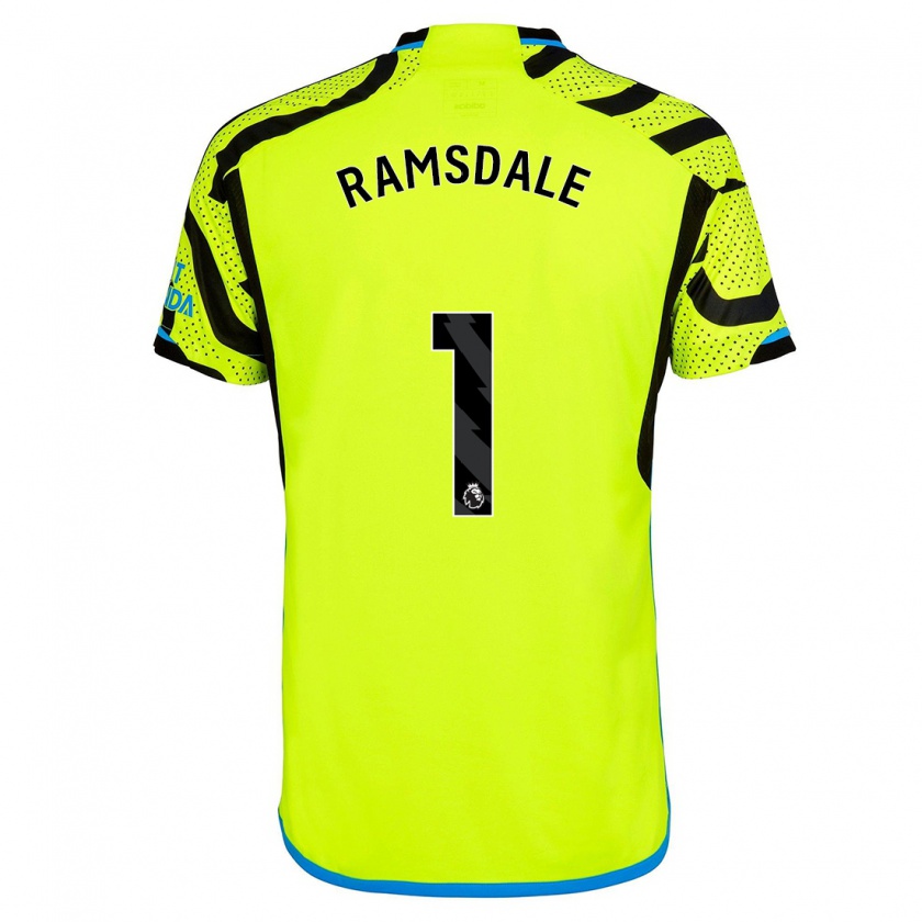 Kandiny Herren Aaron Ramsdale #1 Gelb Auswärtstrikot Trikot 2023/24 T-Shirt