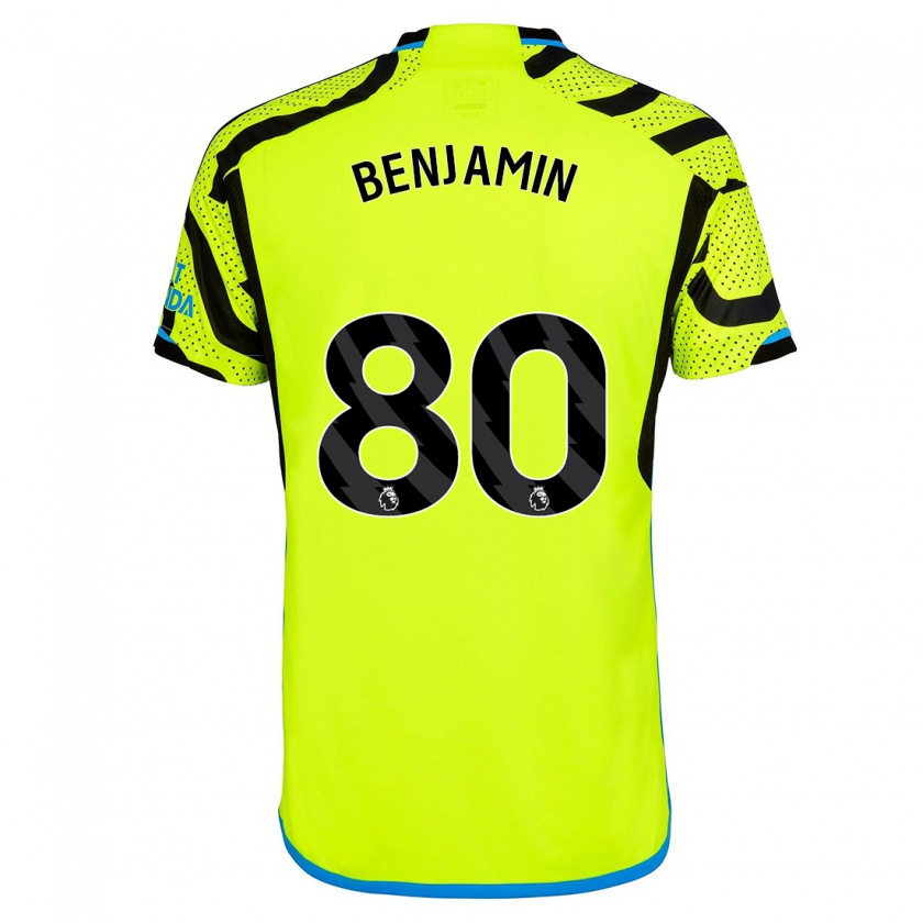Kandiny Herren Omari Benjamin #80 Gelb Auswärtstrikot Trikot 2023/24 T-Shirt