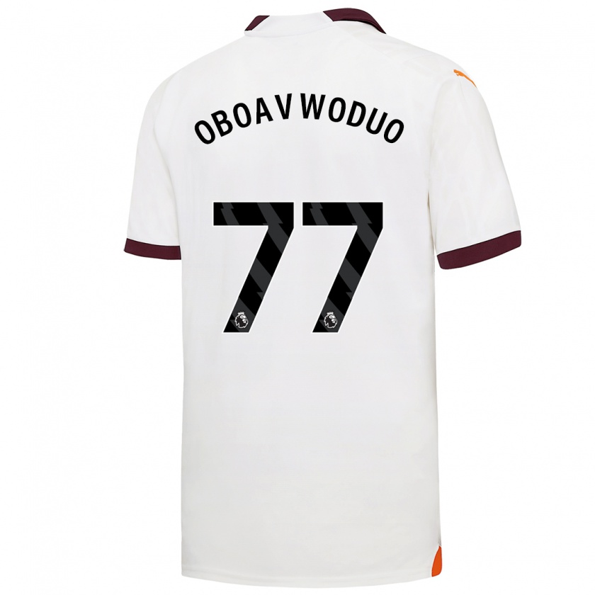 Kandiny Herren Justin Oboavwoduo #77 Weiß Auswärtstrikot Trikot 2023/24 T-Shirt