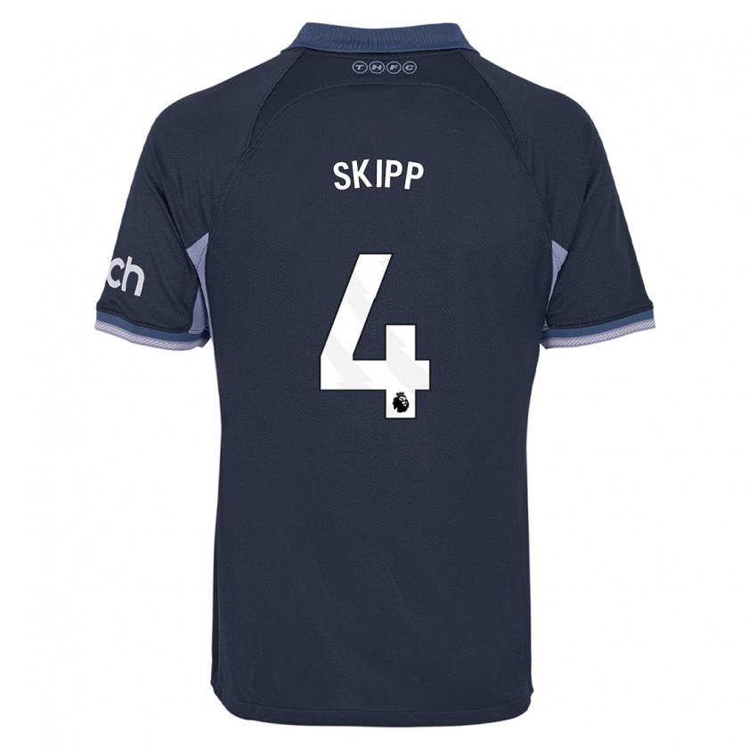Kandiny Herren Oliver Skipp #4 Dunkelblau Auswärtstrikot Trikot 2023/24 T-Shirt