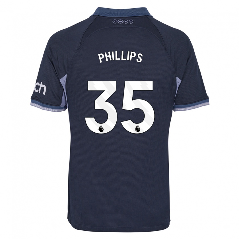 Kandiny Herren Ashley Phillips #35 Dunkelblau Auswärtstrikot Trikot 2023/24 T-Shirt