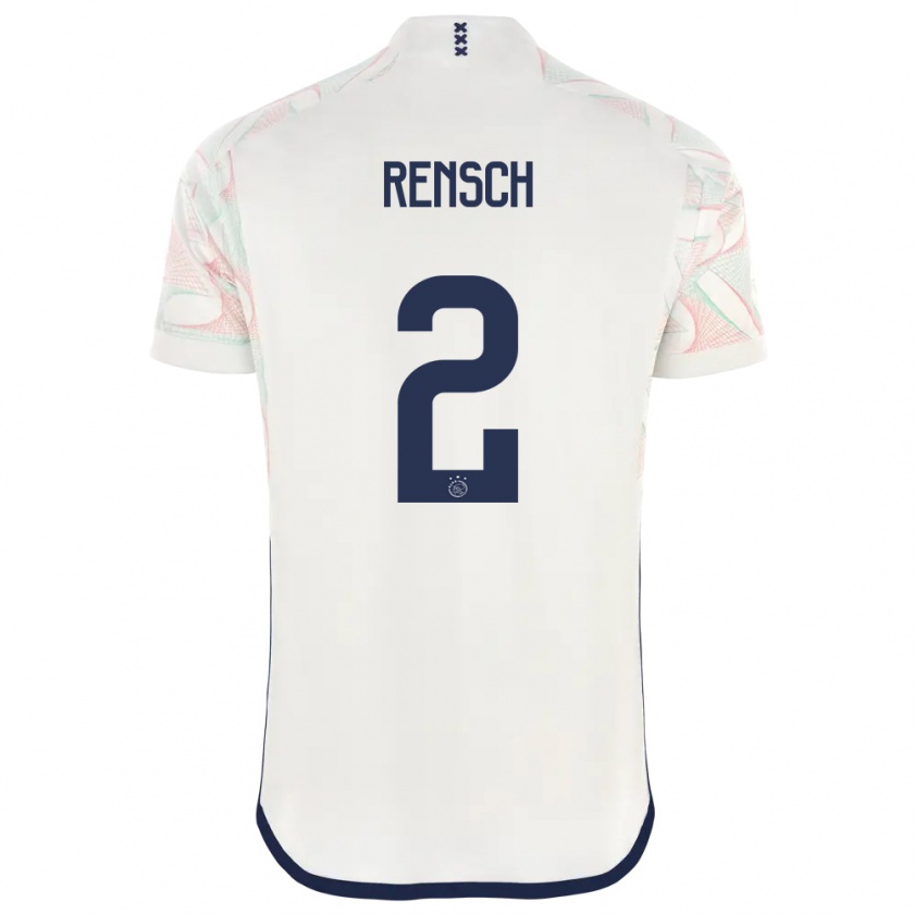 Kandiny Herren Devyne Rensch #2 Weiß Auswärtstrikot Trikot 2023/24 T-Shirt