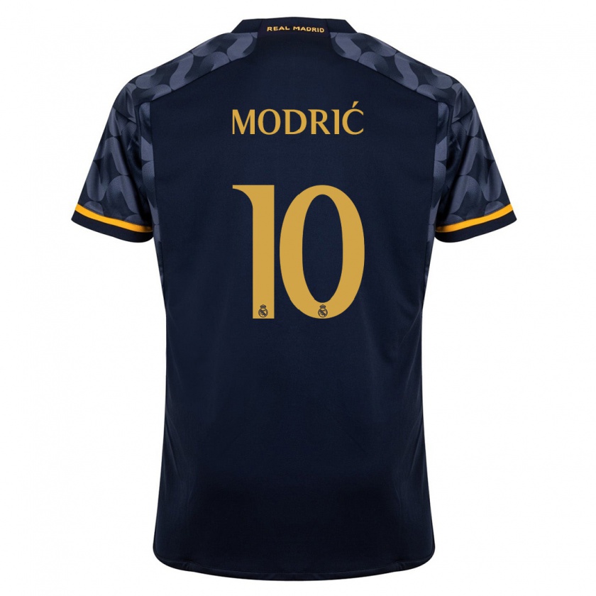 Kandiny Herren Luka Modric #10 Dunkelblau Auswärtstrikot Trikot 2023/24 T-Shirt