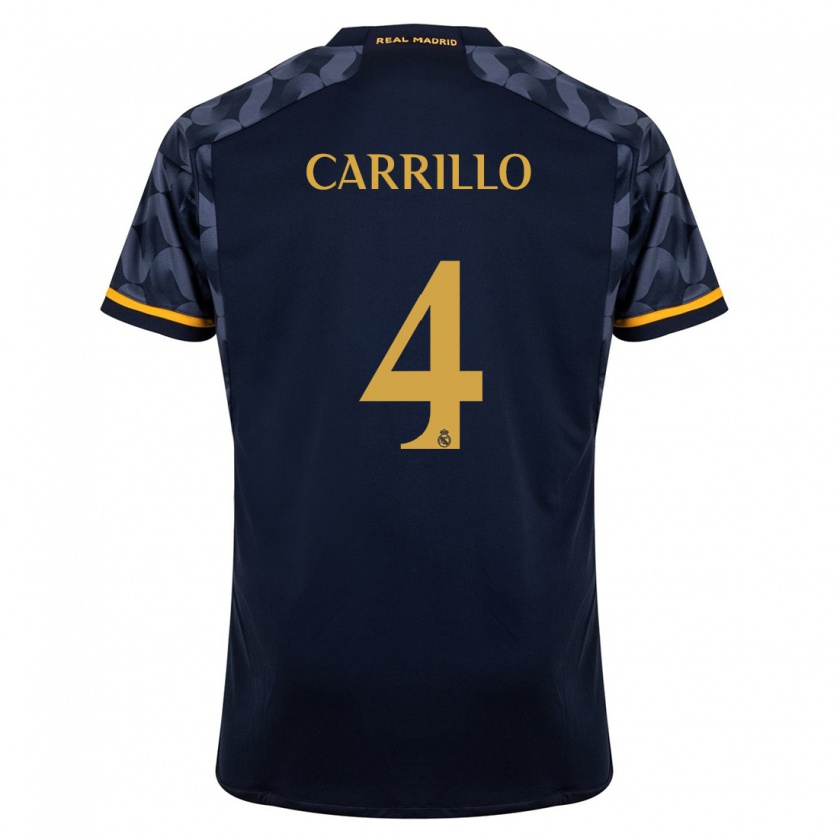 Kandiny Herren Álvaro Carrillo #4 Dunkelblau Auswärtstrikot Trikot 2023/24 T-Shirt