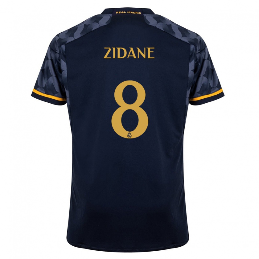 Kandiny Herren Théo Zidane #8 Dunkelblau Auswärtstrikot Trikot 2023/24 T-Shirt
