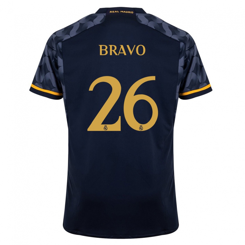 Kandiny Herren Iker Bravo #26 Dunkelblau Auswärtstrikot Trikot 2023/24 T-Shirt