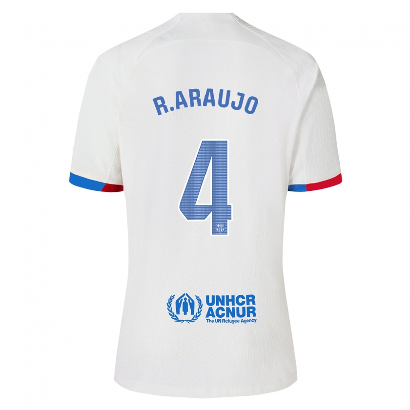 Kandiny Herren Ronald Araújo #4 Weiß Auswärtstrikot Trikot 2023/24 T-Shirt