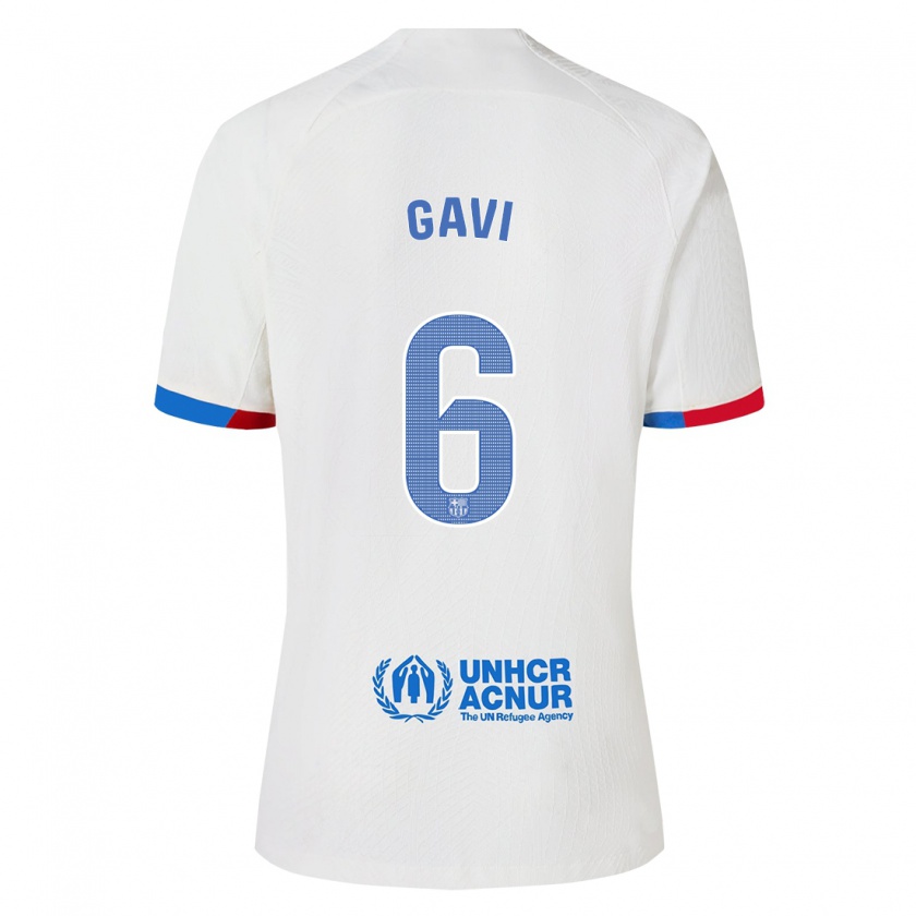 Kandiny Herren Gavi #6 Weiß Auswärtstrikot Trikot 2023/24 T-Shirt
