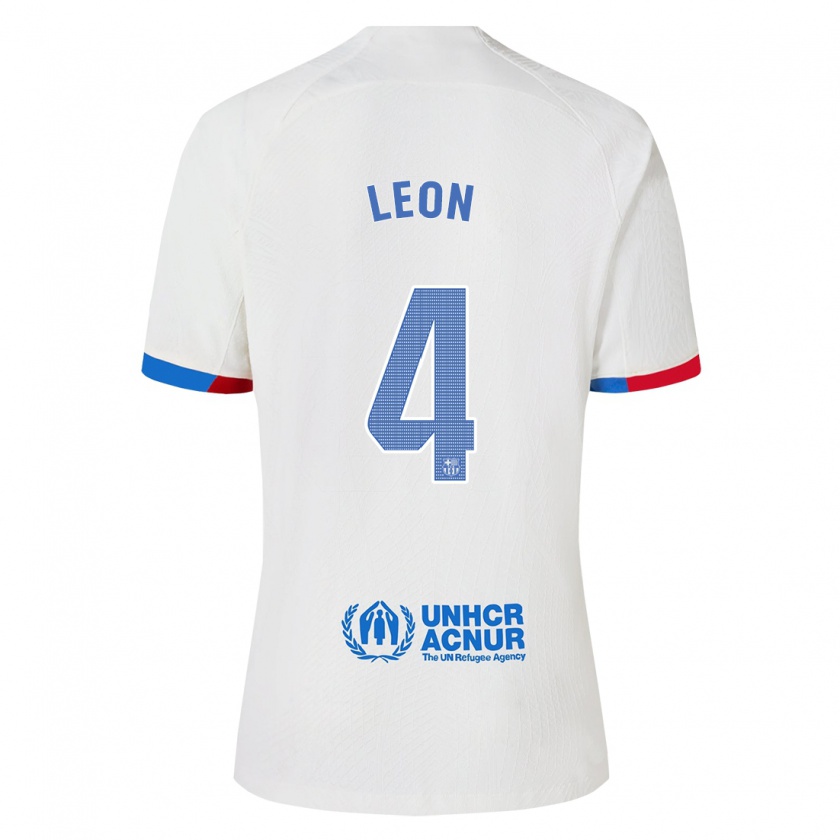 Kandiny Herren Maria Pilar Leon #4 Weiß Auswärtstrikot Trikot 2023/24 T-Shirt