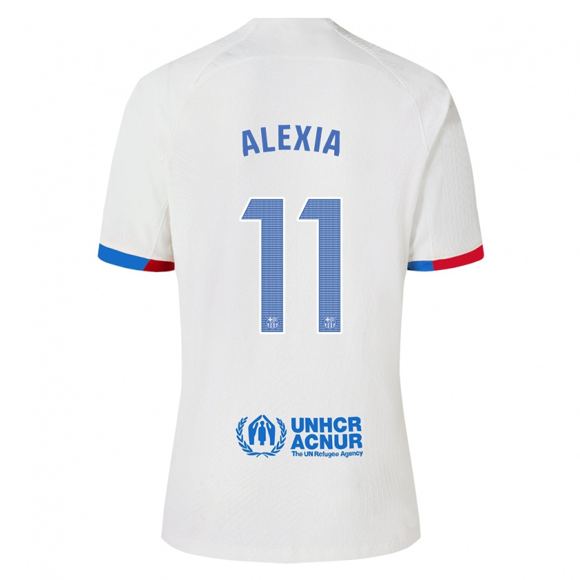 Kandiny Herren Alexia Putellas #11 Weiß Auswärtstrikot Trikot 2023/24 T-Shirt