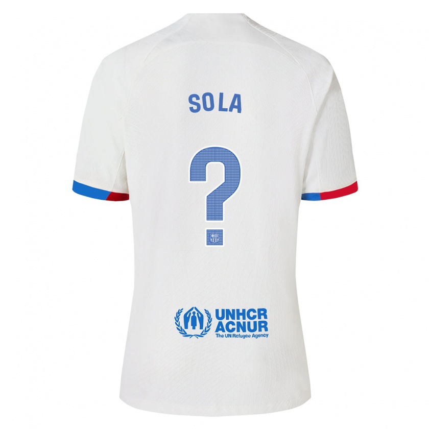 Kandiny Herren Arnau Sola #0 Weiß Auswärtstrikot Trikot 2023/24 T-Shirt