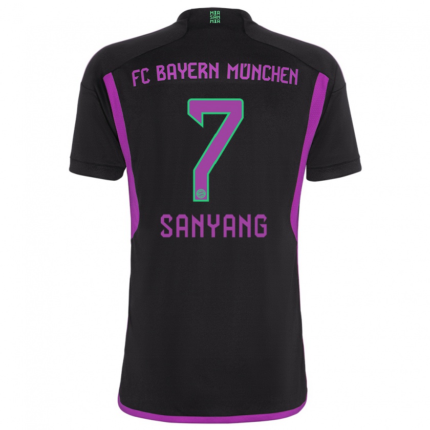 Kandiny Herren Mamin Sanyang #7 Schwarz Auswärtstrikot Trikot 2023/24 T-Shirt