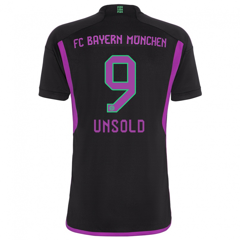 Kandiny Herren Samuel Unsold #9 Schwarz Auswärtstrikot Trikot 2023/24 T-Shirt
