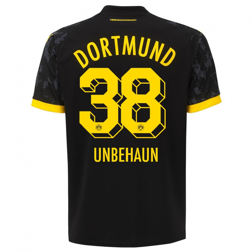 Kandiny Herren Luca Unbehaun #38 Schwarz Auswärtstrikot Trikot 2023/24 T-Shirt