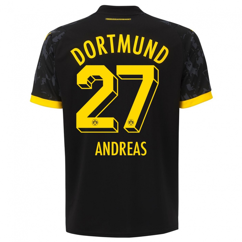 Kandiny Herren Kuno Andreas #27 Schwarz Auswärtstrikot Trikot 2023/24 T-Shirt