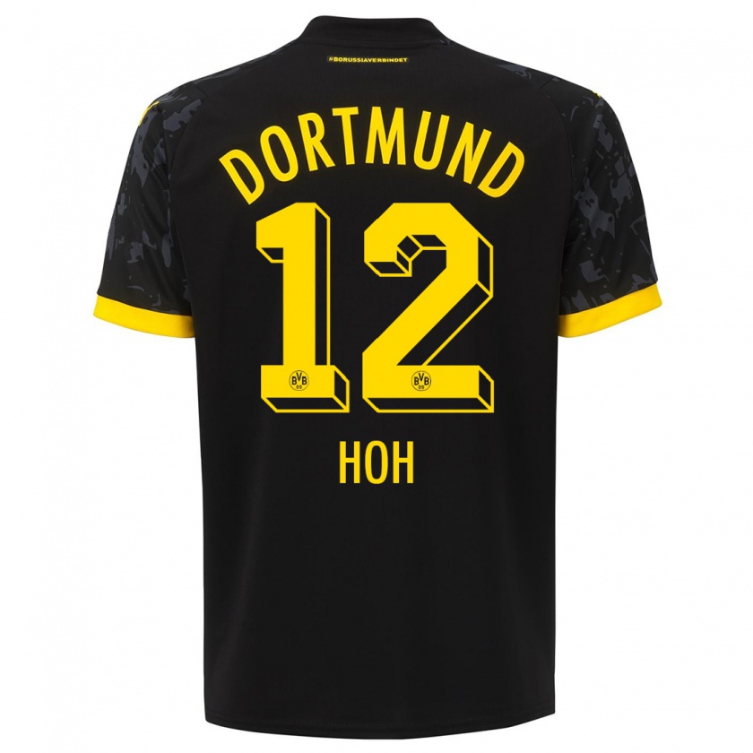 Kandiny Herren Hendrik Hoh #12 Schwarz Auswärtstrikot Trikot 2023/24 T-Shirt