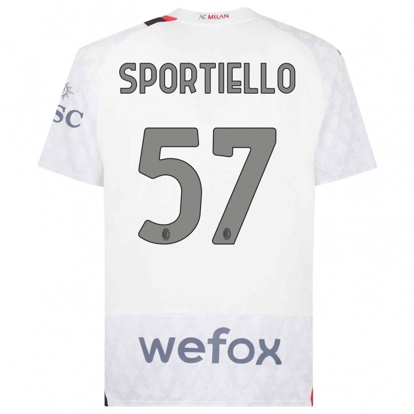 Kandiny Herren Marco Sportiello #57 Weiß Auswärtstrikot Trikot 2023/24 T-Shirt