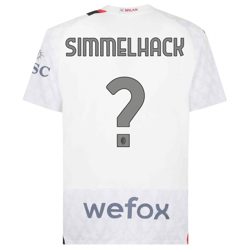 Kandiny Herren Alexander Simmelhack #0 Weiß Auswärtstrikot Trikot 2023/24 T-Shirt