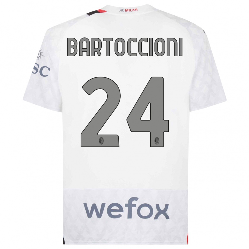 Kandiny Herren Andrea Bartoccioni #24 Weiß Auswärtstrikot Trikot 2023/24 T-Shirt