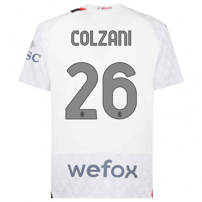 Kandiny Herren Edoardo Colzani #26 Weiß Auswärtstrikot Trikot 2023/24 T-Shirt