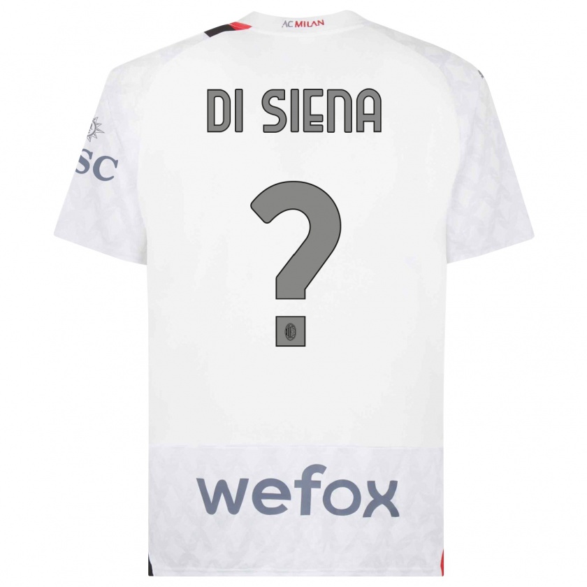 Kandiny Herren Andrea Di Siena #0 Weiß Auswärtstrikot Trikot 2023/24 T-Shirt