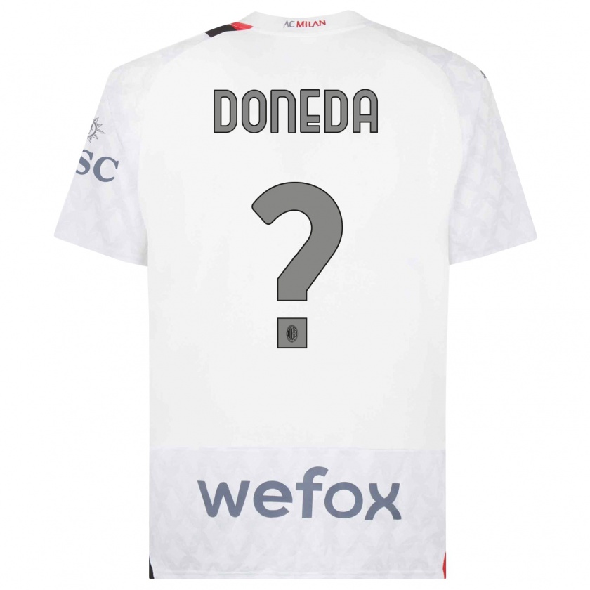 Kandiny Herren Paolo Doneda #0 Weiß Auswärtstrikot Trikot 2023/24 T-Shirt
