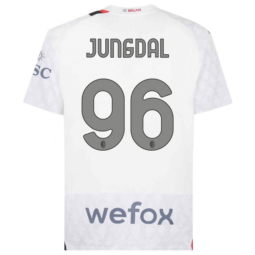 Kandiny Herren Andreas Jungdal #96 Weiß Auswärtstrikot Trikot 2023/24 T-Shirt