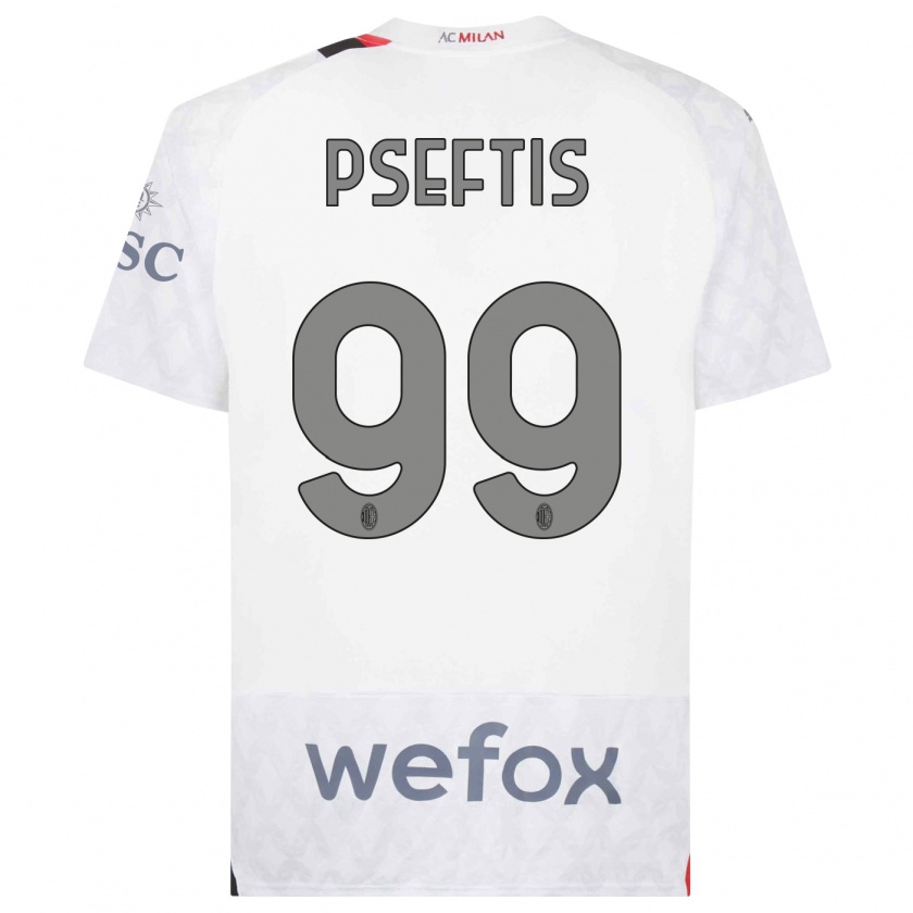 Kandiny Herren Fotios Pseftis #99 Weiß Auswärtstrikot Trikot 2023/24 T-Shirt
