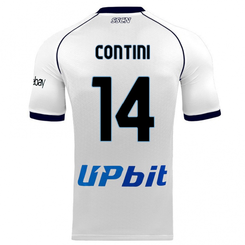 Kandiny Herren Nikita Contini #14 Weiß Auswärtstrikot Trikot 2023/24 T-Shirt