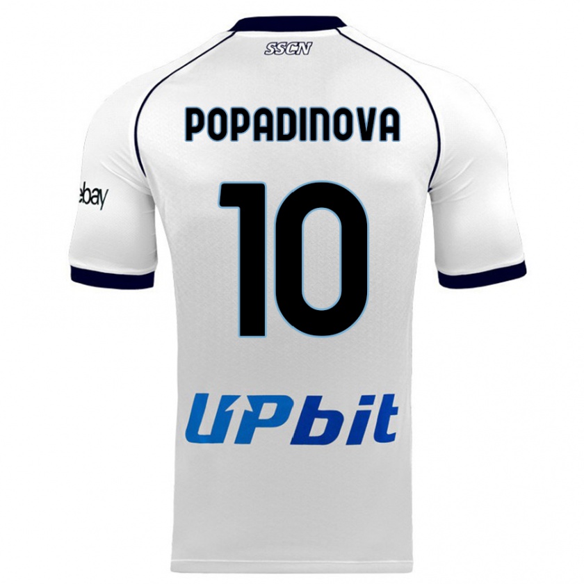 Kandiny Herren Evdokiya Popadinova #10 Weiß Auswärtstrikot Trikot 2023/24 T-Shirt