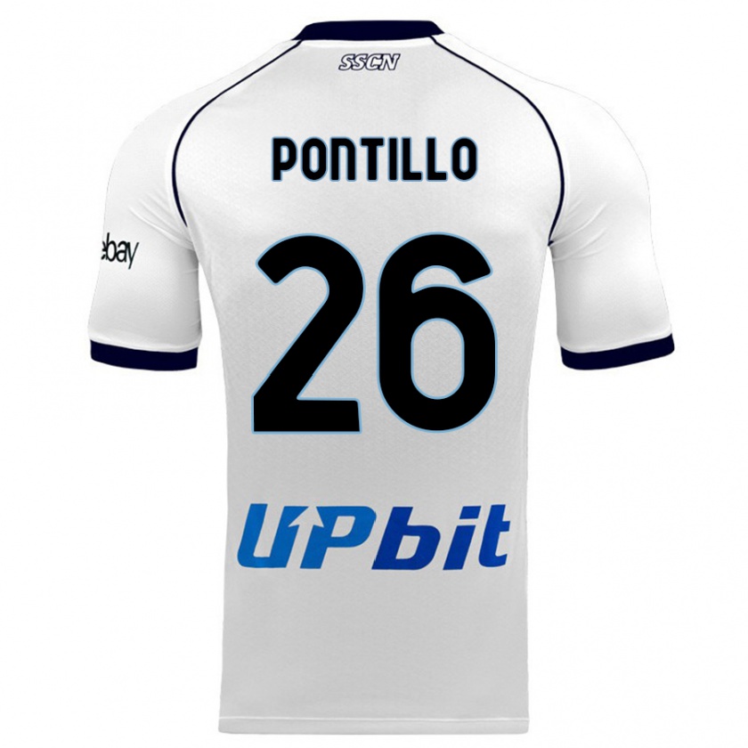 Kandiny Herren Pasquale Pontillo #26 Weiß Auswärtstrikot Trikot 2023/24 T-Shirt