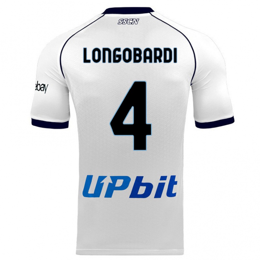 Kandiny Herren Salvatore Longobardi #4 Weiß Auswärtstrikot Trikot 2023/24 T-Shirt