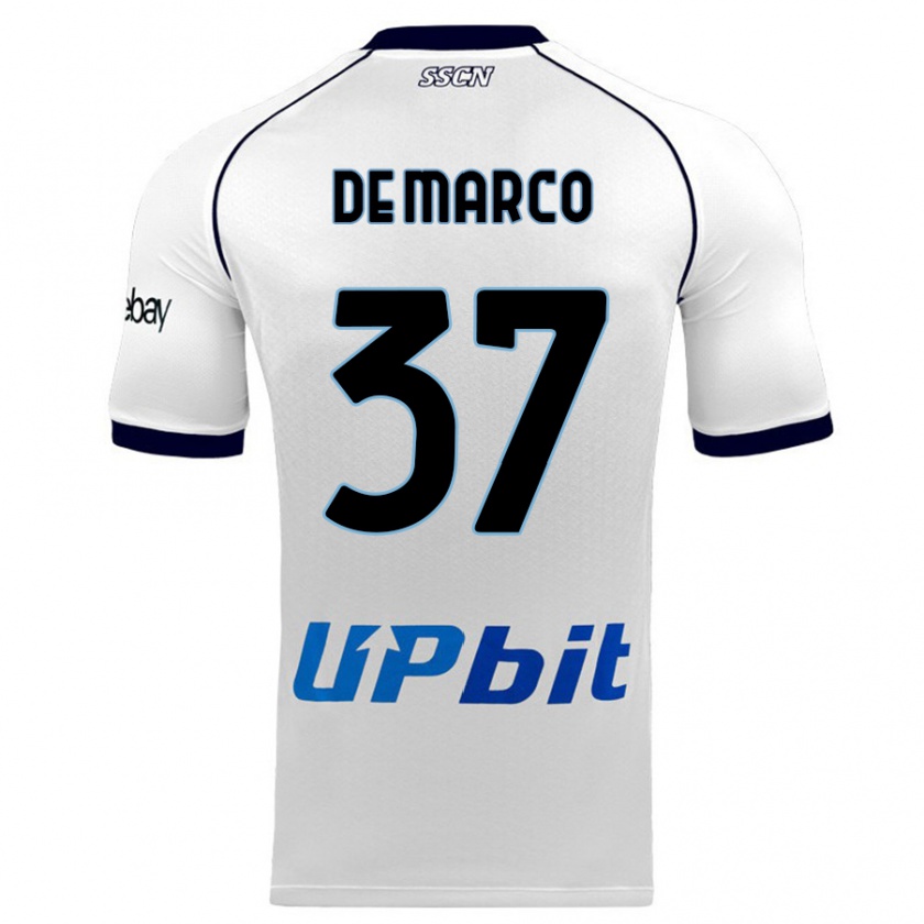 Kandiny Herren Francesco De Marco #37 Weiß Auswärtstrikot Trikot 2023/24 T-Shirt